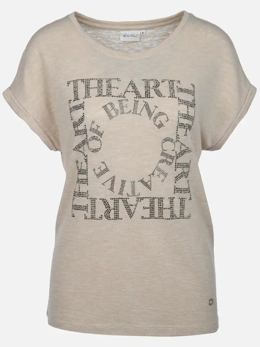 Bild 1 von Damen Shirt mit Strassapplikationen Beige