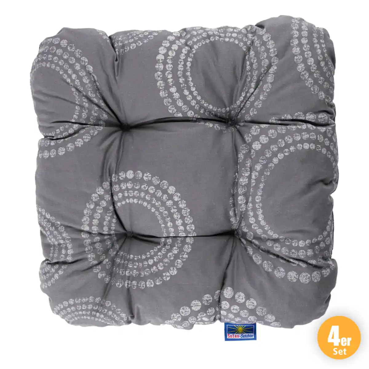 Bild 1 von Sitzkissen, Kreise Anthrazit - 4er-Set
