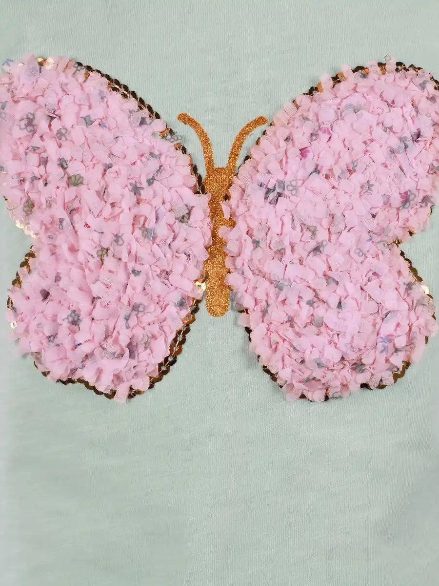Bild 3 von Mädchen T-Shirt mit Schmetterlingsprint Grün