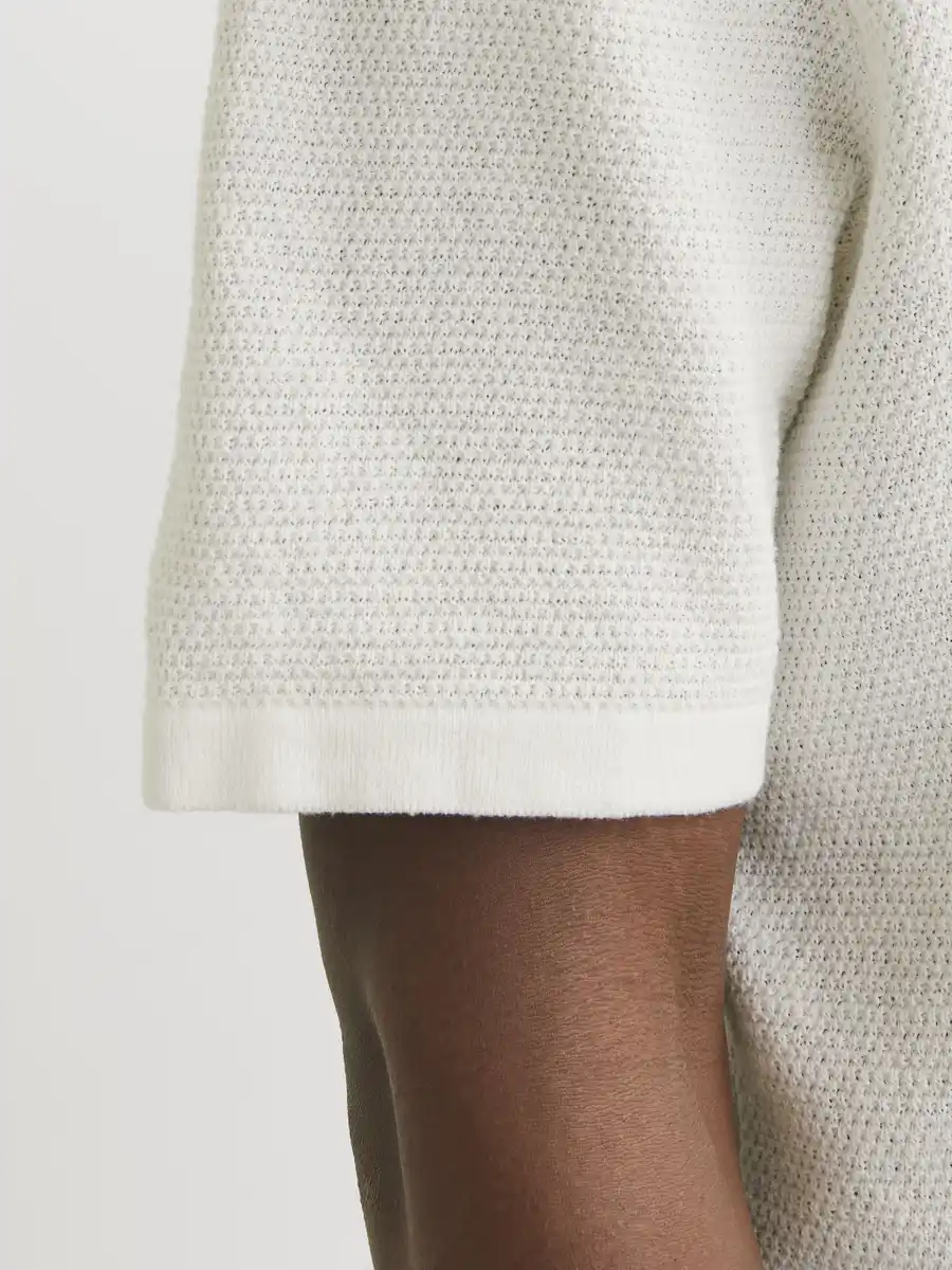 Bild 2 von Herren Strickpolo JJEGEORGE Weiß