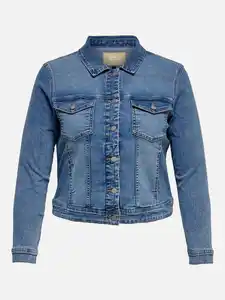 Only Carmakoma CARWESPA LS JACKET LI Jeansjacke Blau