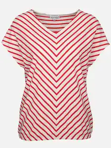 Damen Ringelshirt Rot