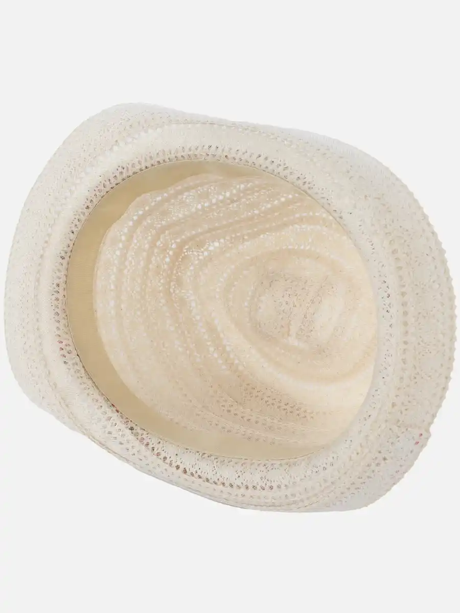 Bild 3 von Mädchen Hut mit Blumenband Weiß