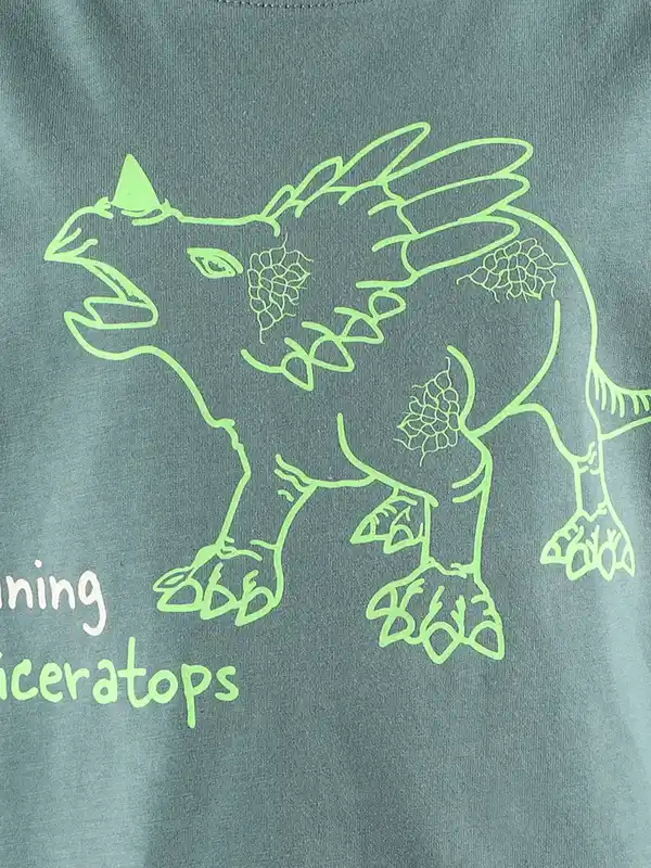 Bild 2 von Jungen Shirt mit Dino-Leuchtmotiv Grün