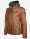 Bild 3 von Herren Bikerjacke mit abnehmbarer Kapuze Braun
