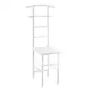 Bild 2 von Herrendiener Stuhl Anaheim 107x45x45cm Kleiderbügel + Hosenhalter Weiß