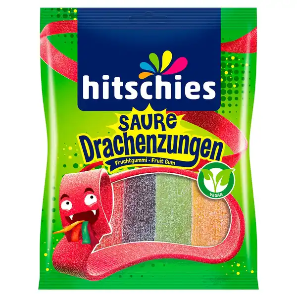 Bild 1 von HITSCHLER Hitschies Saure Drachenzungen 125 g, bunt