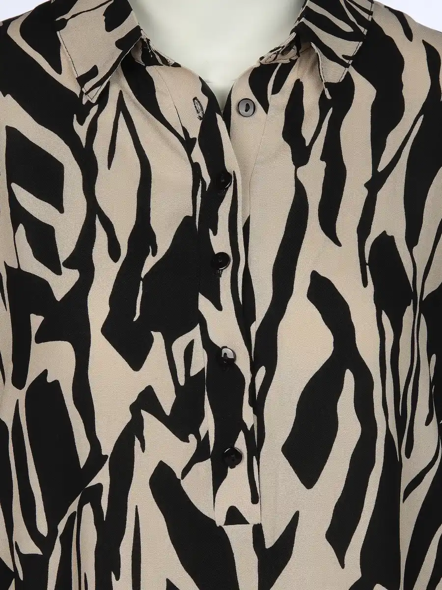 Bild 3 von Damen Kleid mit Alloverprint Schwarz