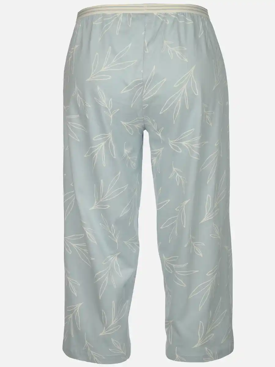 Bild 2 von Damen Schlafhose Capri Blau