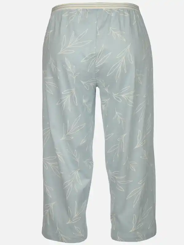 Bild 2 von Damen Schlafhose Capri Blau