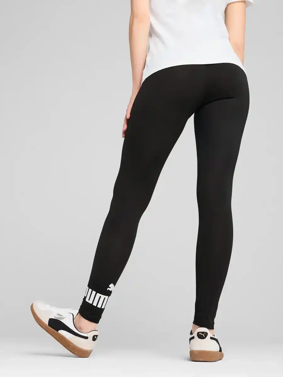 Bild 3 von Damen Leggings mit Logoprint Schwarz