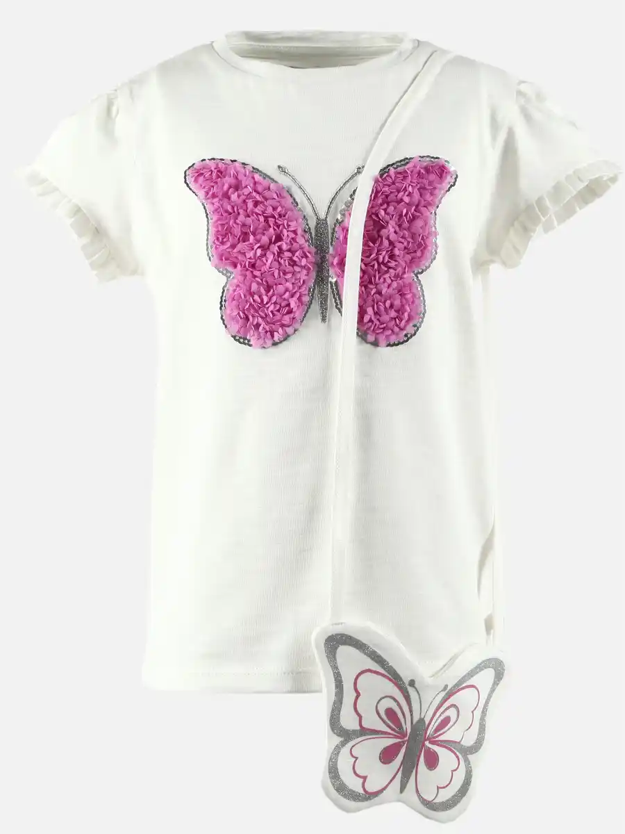 Bild 1 von Mädchen Set mit Schmetterlingsprint, 2tlg. Weiß