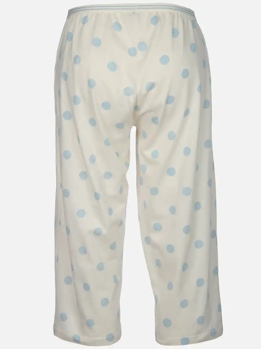 Bild 2 von Damen Schlafhose Capri Weiß
