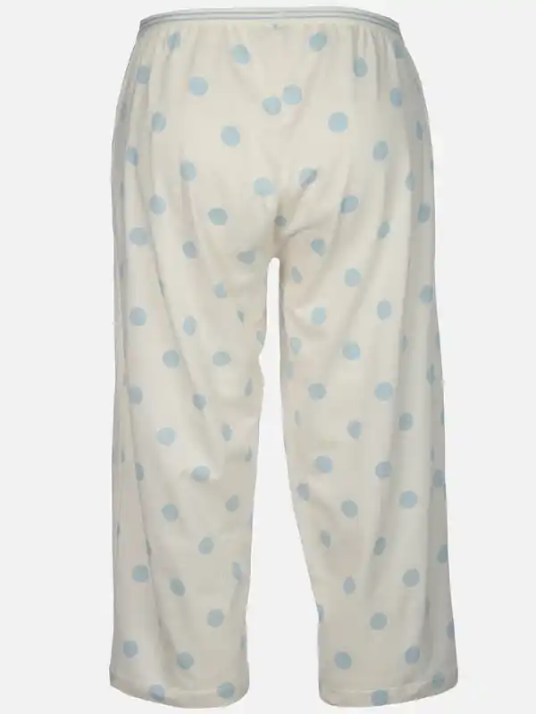 Bild 2 von Damen Schlafhose Capri Weiß