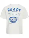 Bild 2 von Jack&Jones Junior JJCHARGE PRINTED T-Shirt Weiß