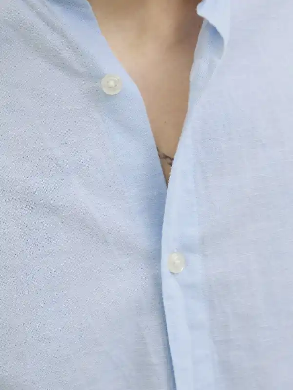 Bild 3 von Herren Popeline-Hemd JJEBREEZE Blau