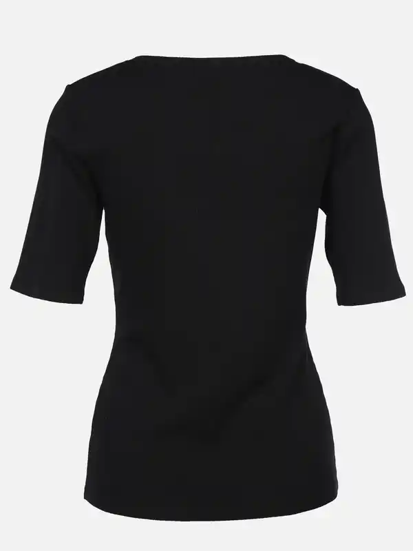 Bild 2 von Damen Ripp T-Shirt Schwarz