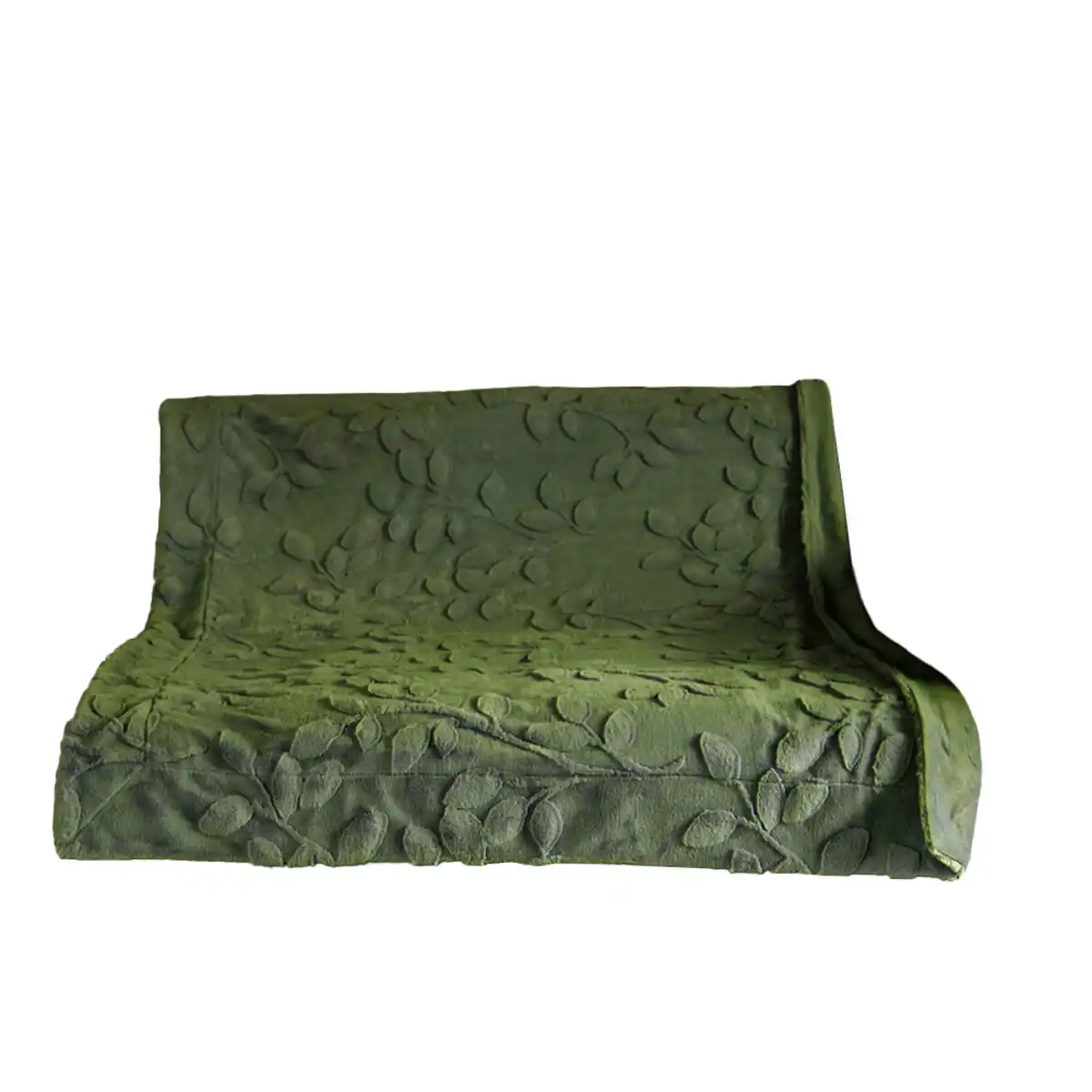 Bild 1 von Luxus Pelzimitatdecke "Rabbit/Blätter" - ca. 130 x 170 cm