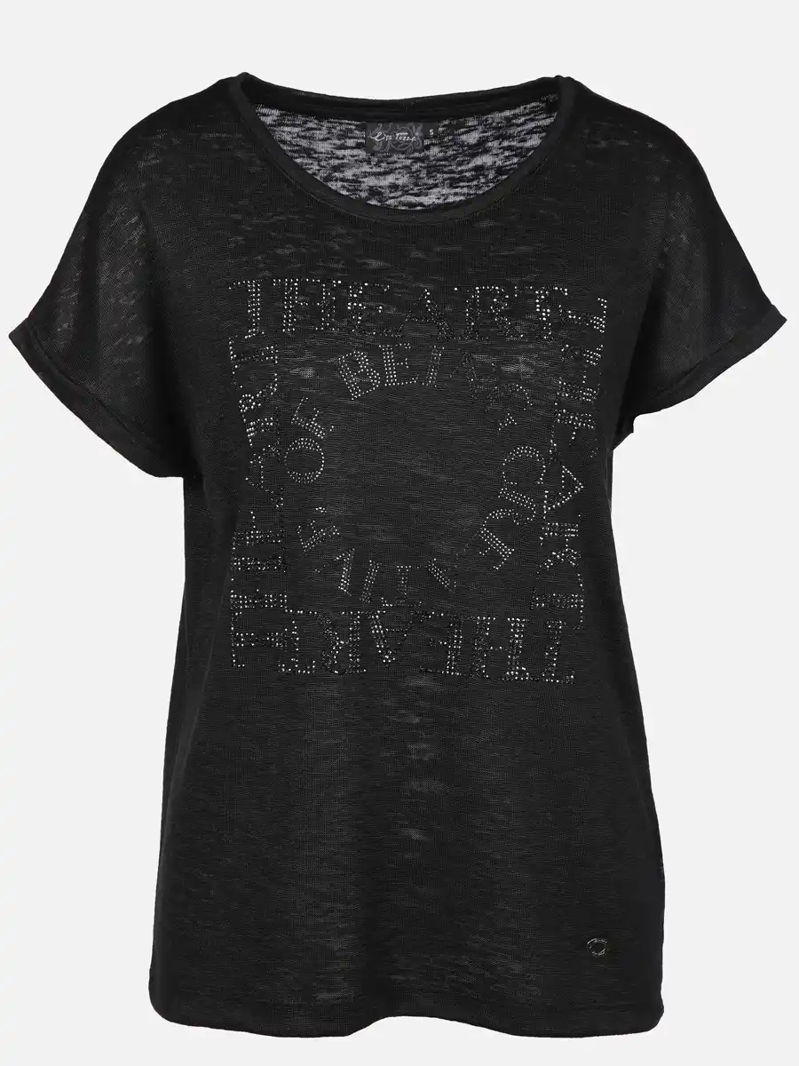 Bild 1 von Damen Shirt mit Strassapplikationen Schwarz