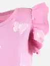 Bild 3 von Mädchen Kleid mit Flügelärmelchen und Alloverprint Pink