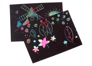 Kratzpapier mit Kratzstäbchen
