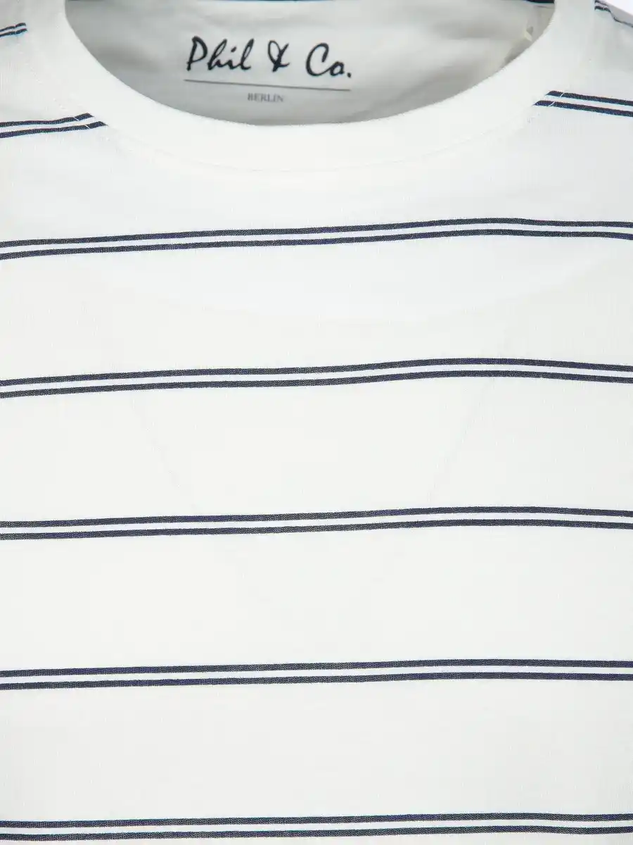 Bild 3 von Damen Schlafshirt mit Streifen Weiß