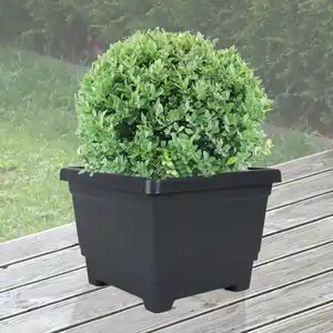 Blumenkübel eckig 38x38cm Anthrazit