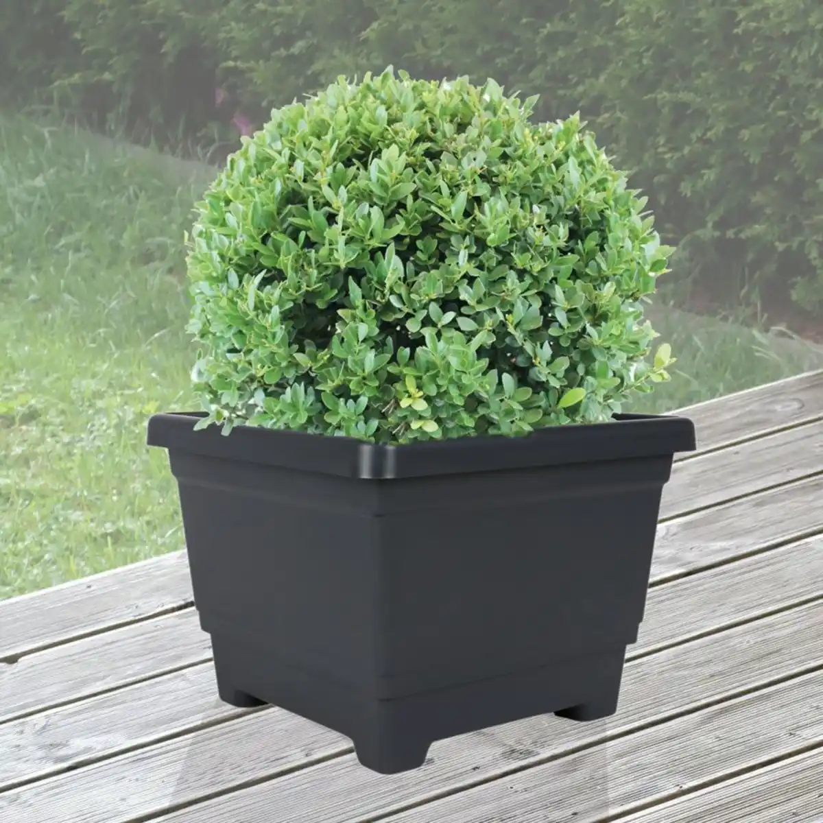 Bild 1 von Blumenkübel eckig 38x38cm Anthrazit