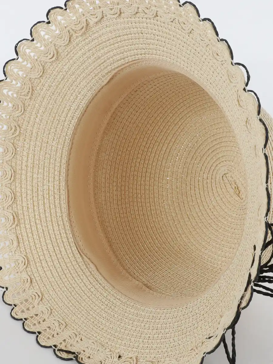 Bild 3 von Damen Strohhut mit Wellenmuster Blau