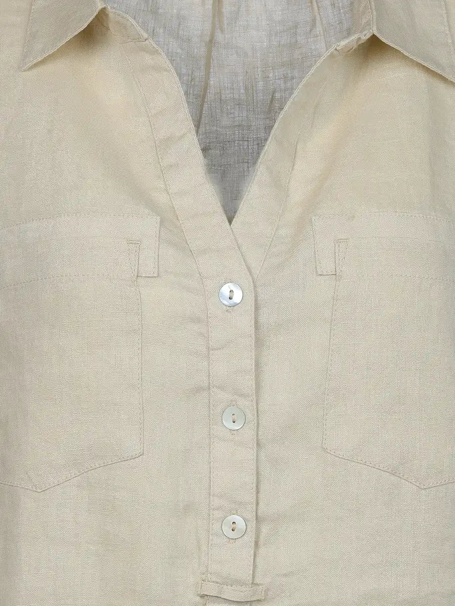 Bild 3 von Damen Bluse aus Leinen Beige