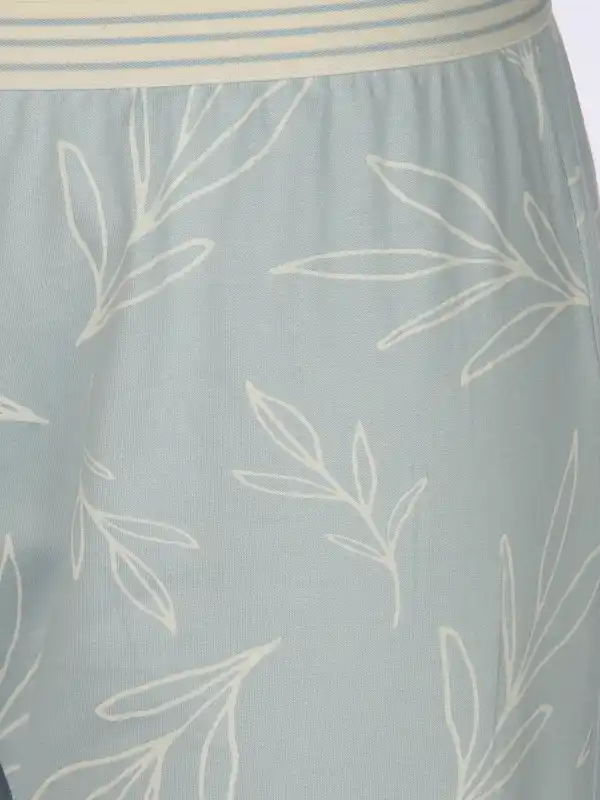 Bild 3 von Damen Schlafhose Capri Blau