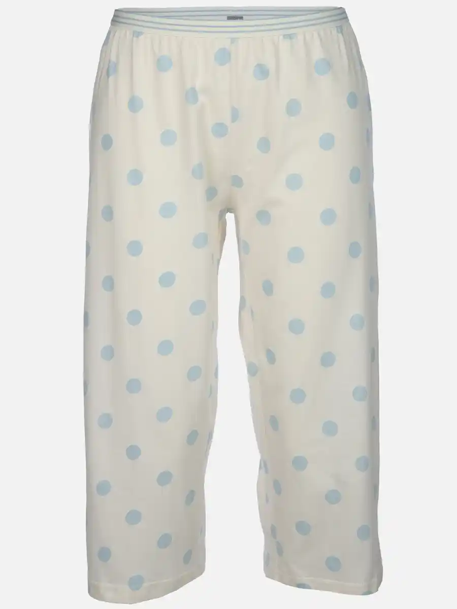 Bild 1 von Damen Schlafhose Capri Weiß