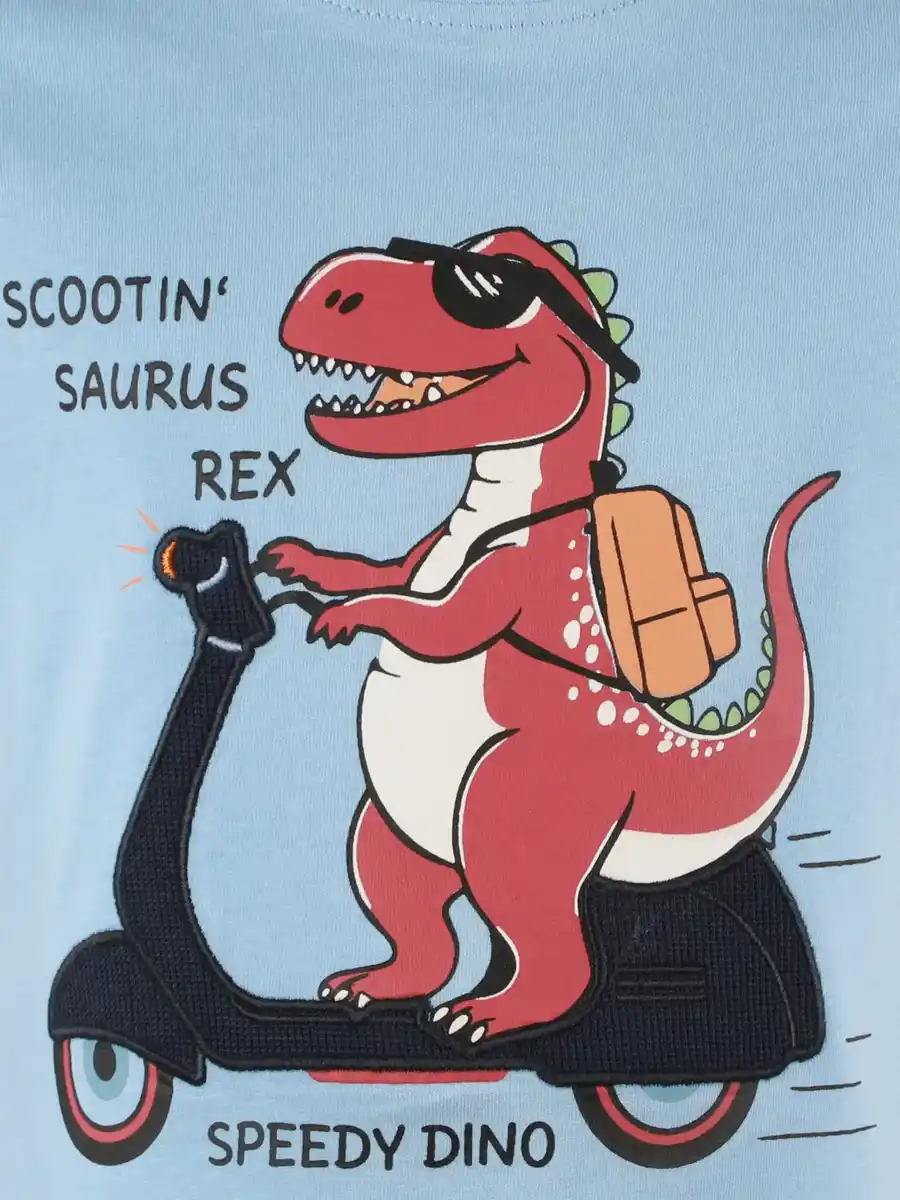 Bild 3 von Jungen Shirt mit Dino Frontprint Blau