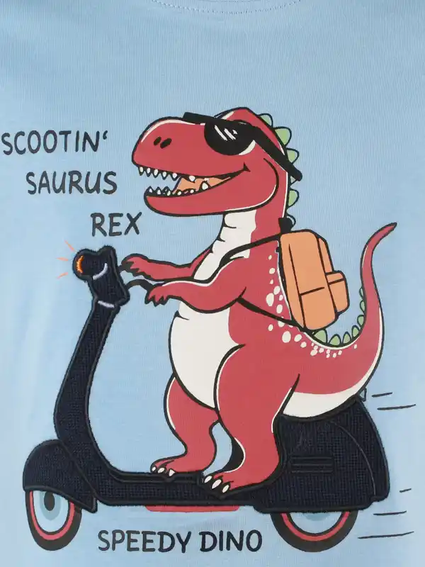 Bild 3 von Jungen Shirt mit Dino Frontprint Blau