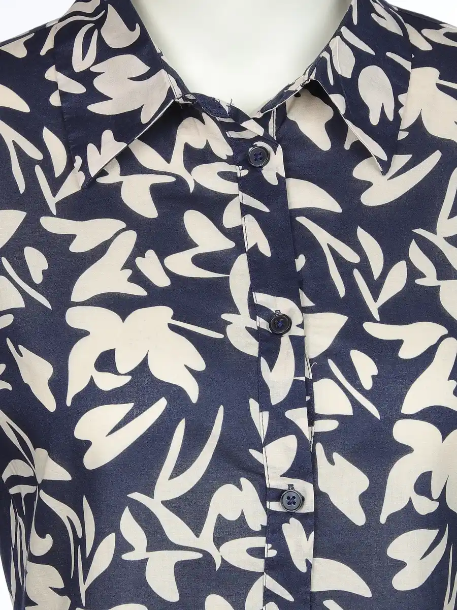 Bild 3 von Damen Blusenkleid mit Musterprint Marine