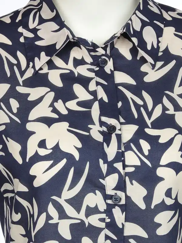 Bild 3 von Damen Blusenkleid mit Musterprint Marine