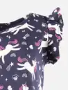 Bild 3 von Mädchen Kleid mit Flügelärmelchen und Alloverprint Marine