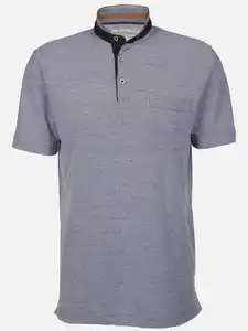 Herren Henleyshirt mit Brusttasche Blau