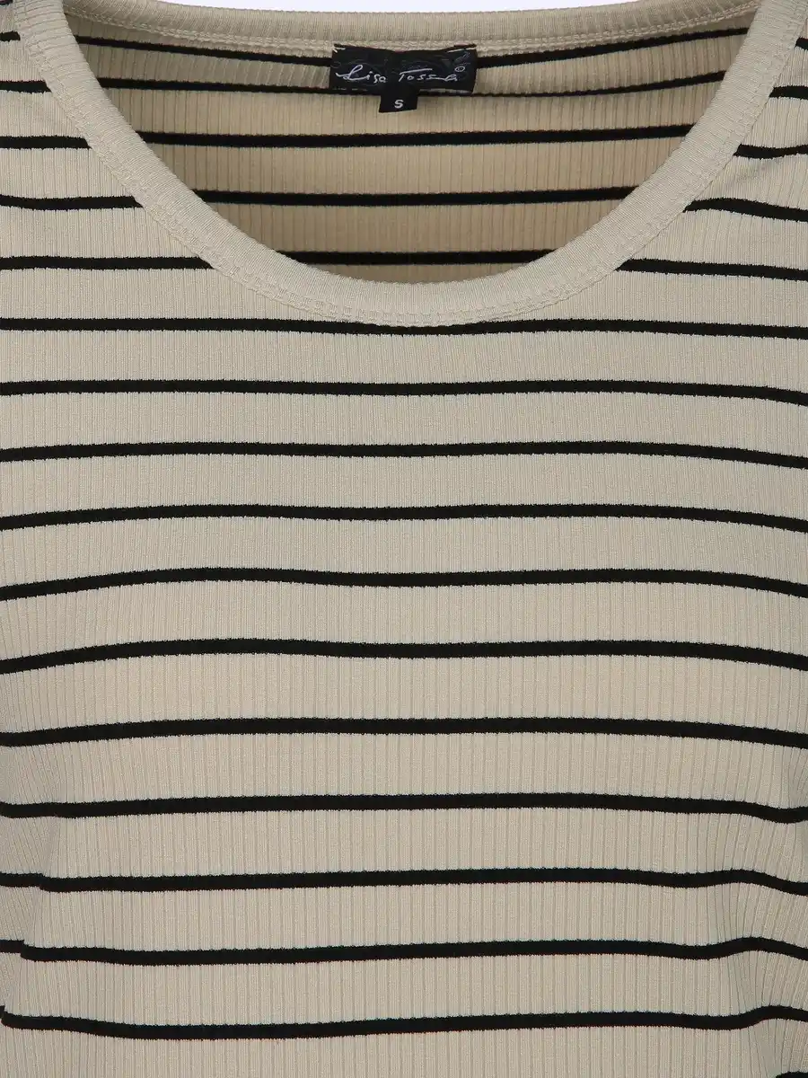 Bild 3 von Damen Rippshirt mit Streifen Beige