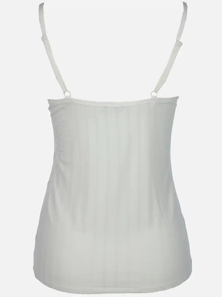 Bild 2 von Damen Unterhemd mit Spitze Weiß