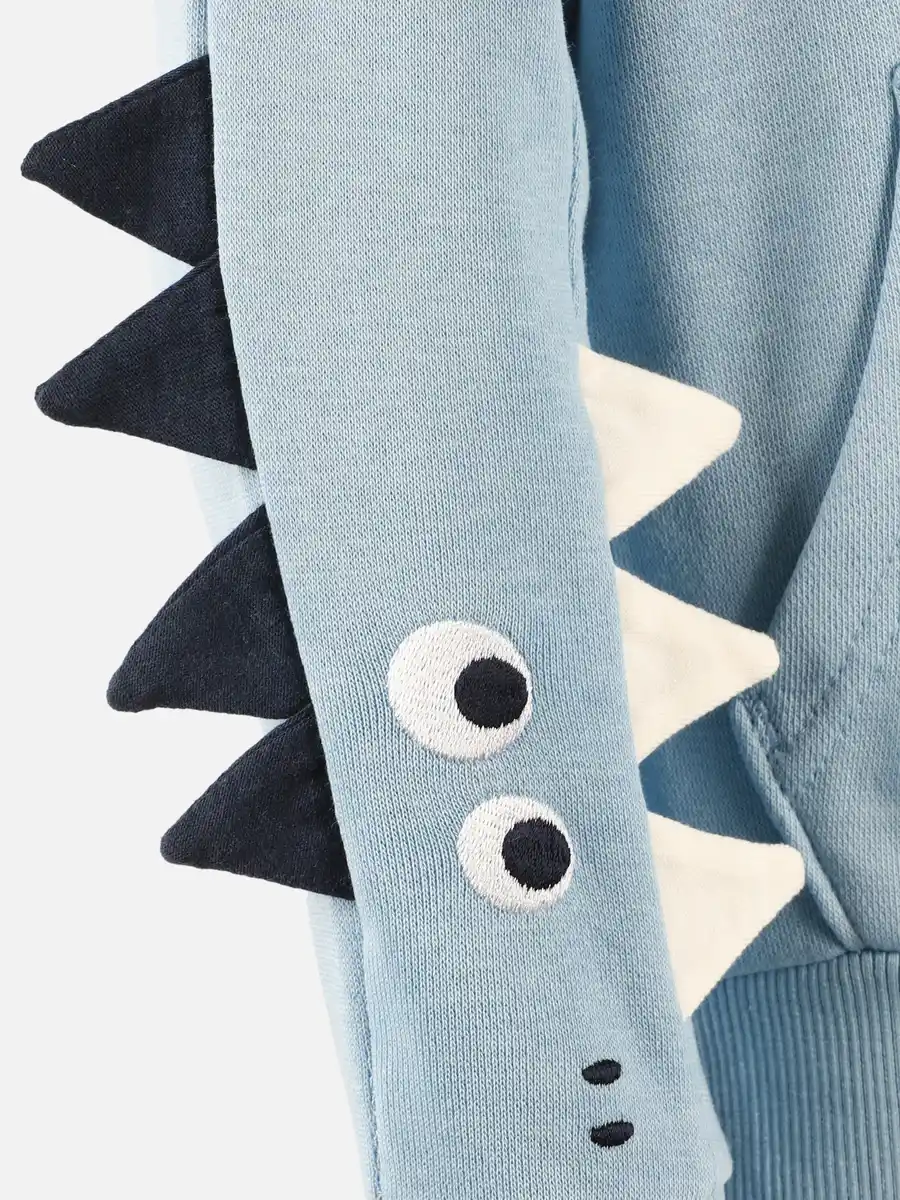 Bild 3 von Jungen Hoodie mit Dinodesign Blau