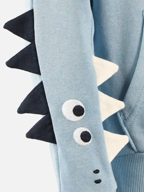 Bild 3 von Jungen Hoodie mit Dinodesign Blau