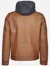 Bild 2 von Herren Bikerjacke mit abnehmbarer Kapuze Braun