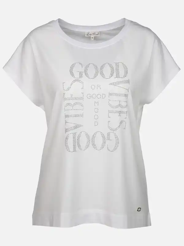 Bild 1 von Damen Shirt mit Strassbesatz Weiß