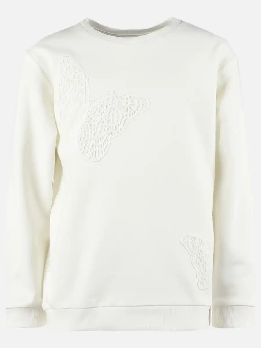 Bild 1 von Mädchen Sweatshirt mit Schmetterlings-Appliaktion Weiß
