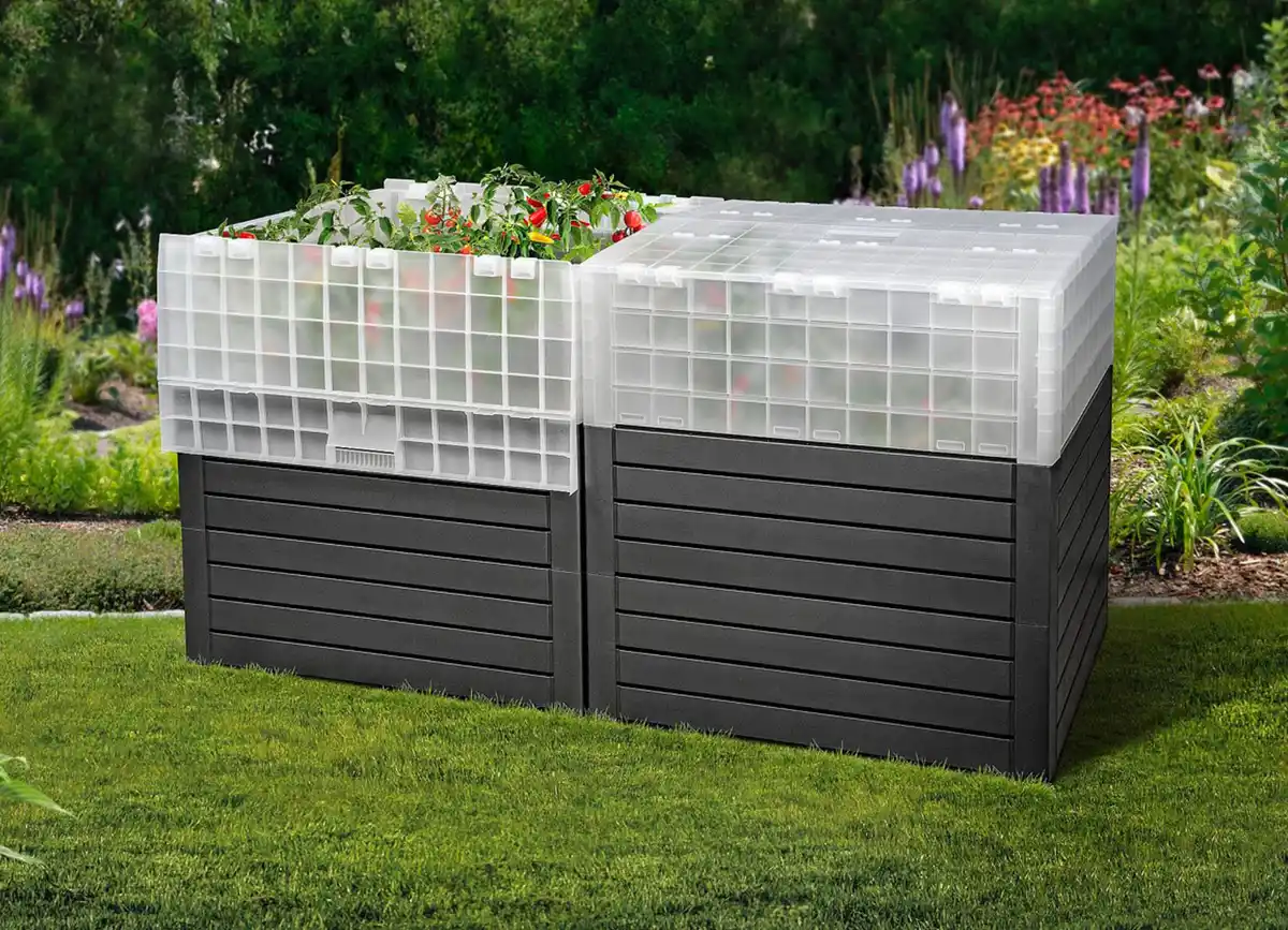 Bild 1 von XXL-Hochbeet mit Gewächshauseffekt 155x78x81cm