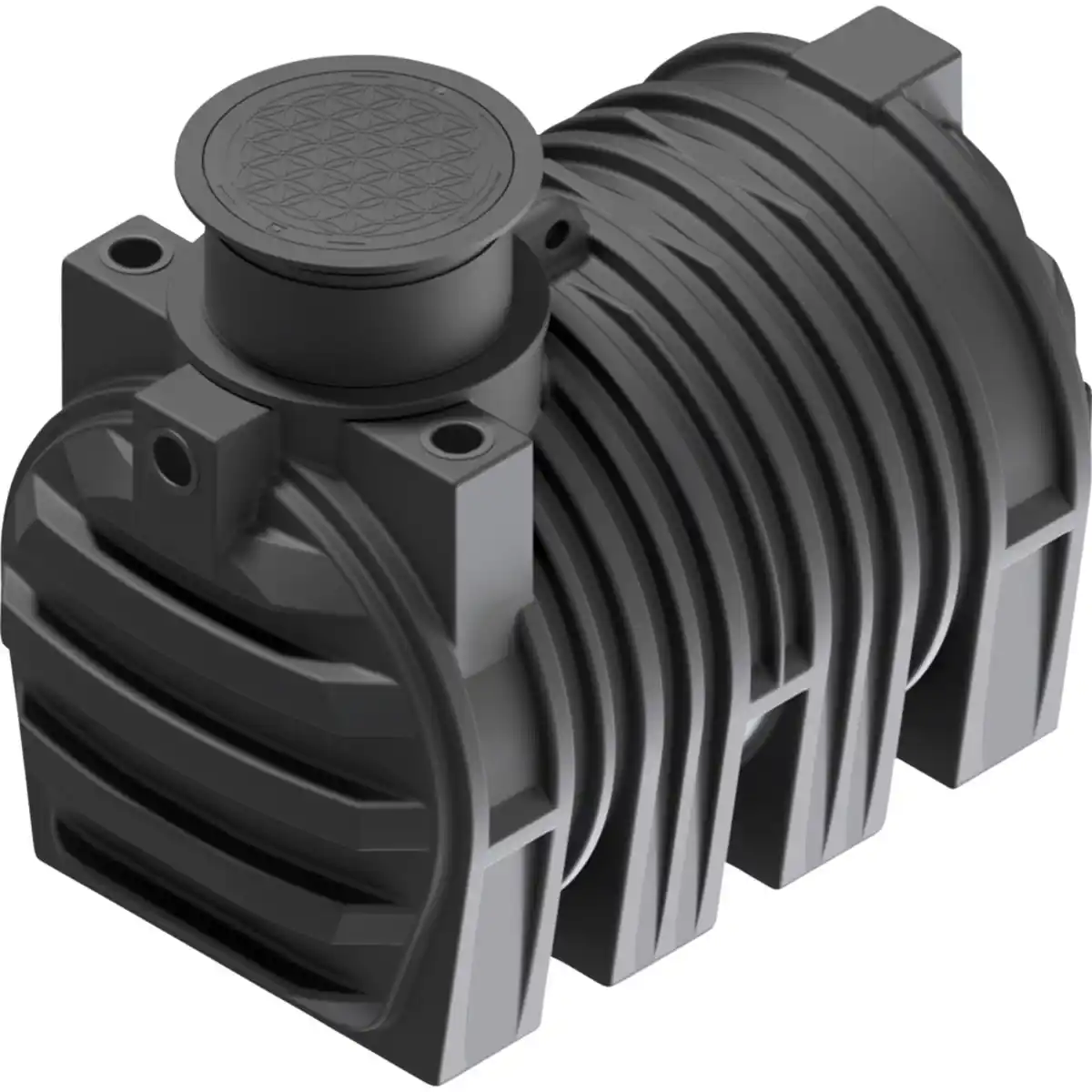 Bild 1 von Regenwasser-Zisterne 3.300 Liter mit Ausgleichsdom und Tankabdeckung