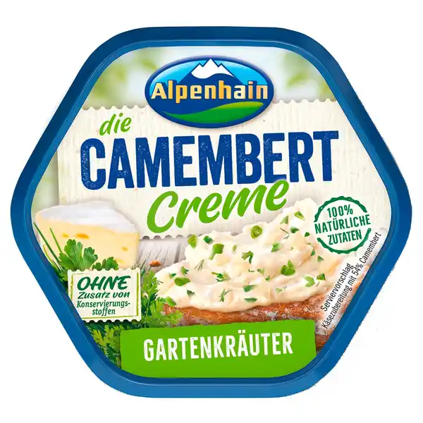 Bild 1 von ALPENHAIN Camembert Creme 125 g, Gartenkräuter