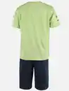 Bild 2 von Jungen T-Shirt mit Dinoprint und Sweatbermuda im Set Grün