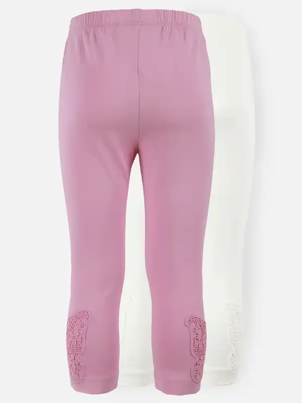 Bild 2 von Mädchen Leggings im 2er Pack mit Schmetterlingseinsatz Bunt